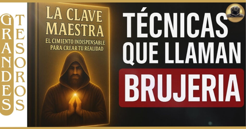Imagen de la portada de un libro con un monje custodiando La clave maestra