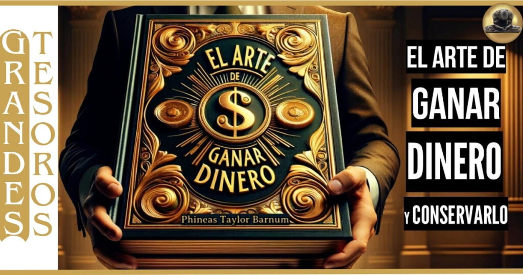 💰 Imagen de una portada de un libro antiguo sobre el hábito de ganar dinero y conservarlo
