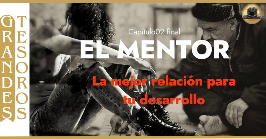 Imagen de una persona anciana guiando a un joven en su crecimiento personal