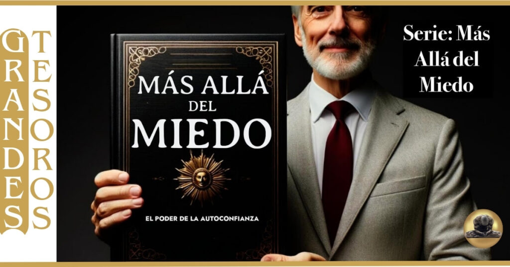 Imagen de un hombre carismático sosteniendo el libro mas allá del miedo