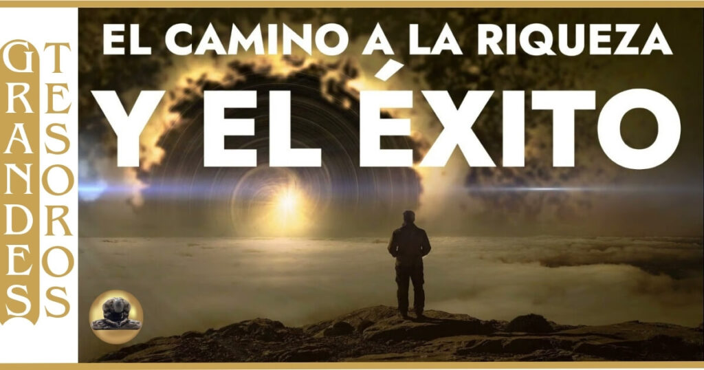 🏆 Imagen de hombre observando en el horizonte un camino dorado hacia el éxito.