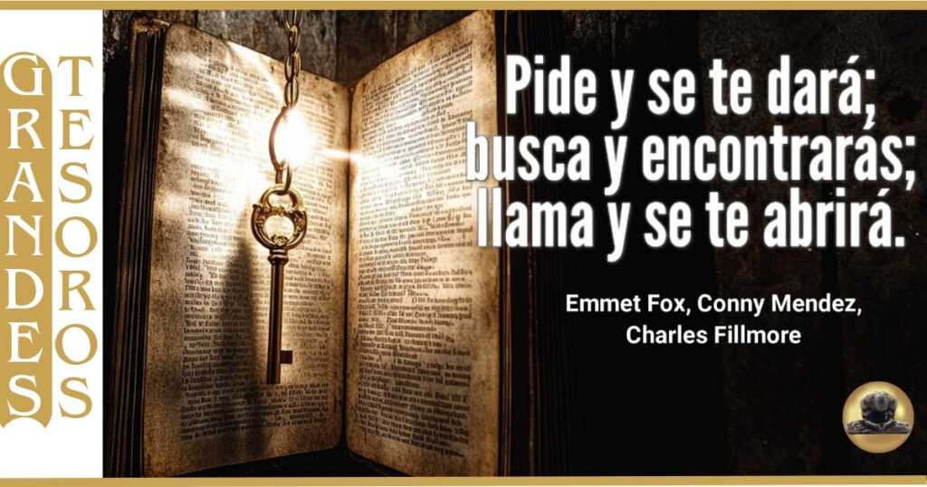 Imagen de rayos de luz espiritual sobre un libro antiguo