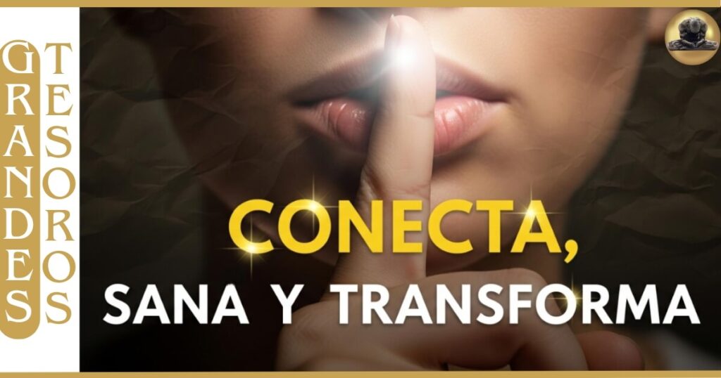🌿♾️ Imagen del rostro de una mujer silenciando, una señal representando el proceso de conexión para dar el salto cuántico