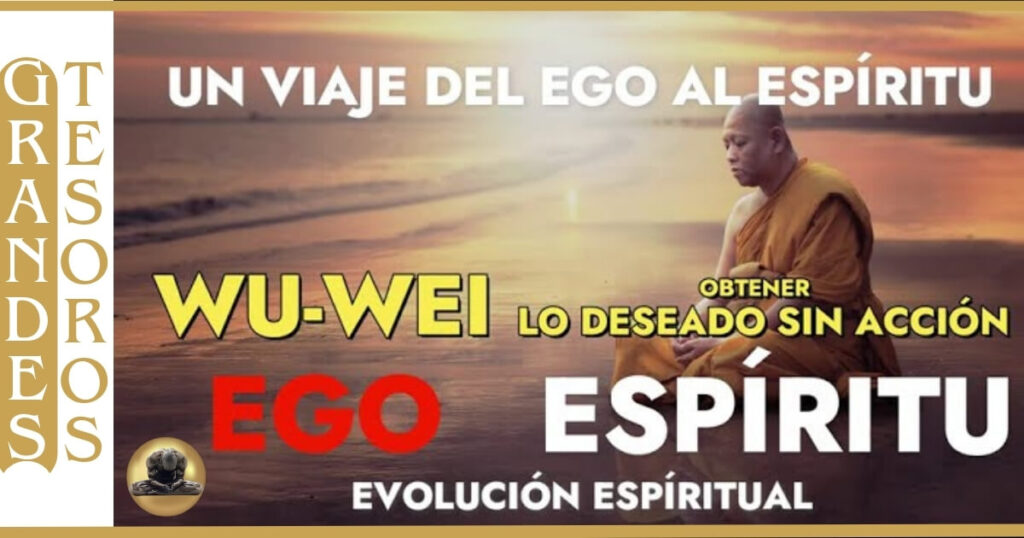 ☯️ Imagen de un monje sentado y fluyendo en armonía con la naturaleza.