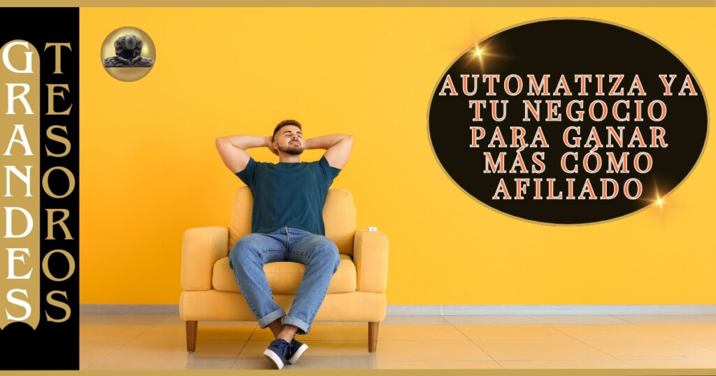 Hombre sentado relajadamente disfrutando sabiendo que tiene automatizado su negocio online