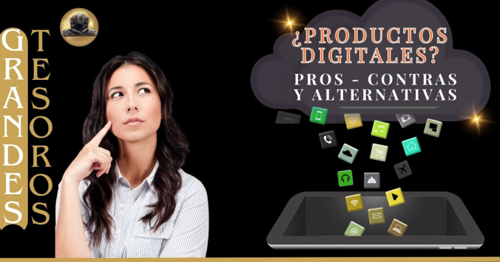 Mujer pensando si vale la pena vender productos digitales o cuales son las mejores alternativas