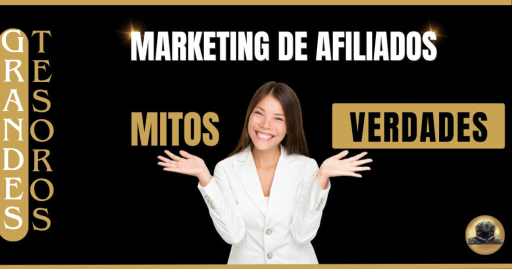 Mujer posando sonriente señalando los mitos y verdades del marketing de afiliacion